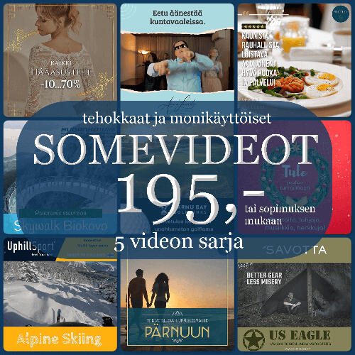 Somevideot 295,- viiden videon sarja